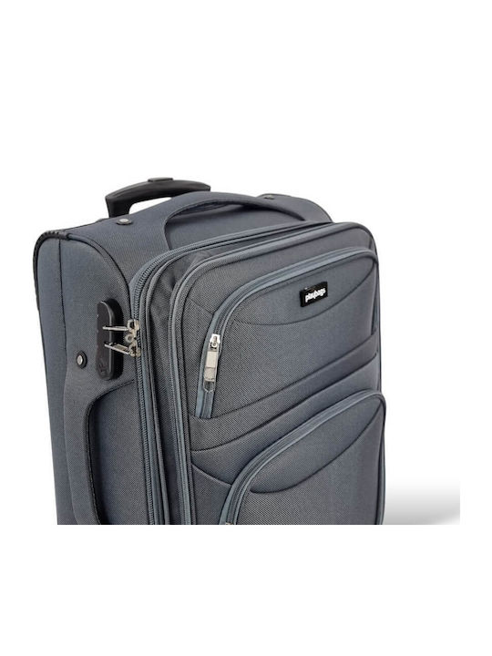 Cabin Suitcase Fabric Expansion 53x36x20 +5cm Playbags Collection Ps8033c Grey