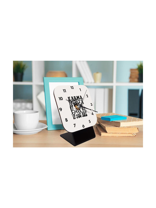 Koupakoupa Karma Is Only A Bitch If You Are Επιτραπέζιο Ρολόι KP_25858_clock-desk-square