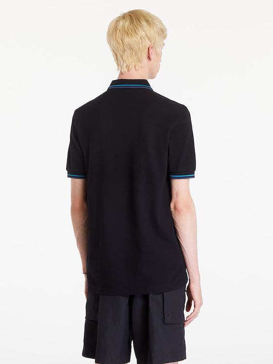 Fred Perry Polo Herrenbluse Schwarz/ Cybl/ Mitternachtsblau