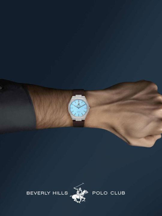 Beverly Hills Polo Club Uhr Batterie mit Lederarmband