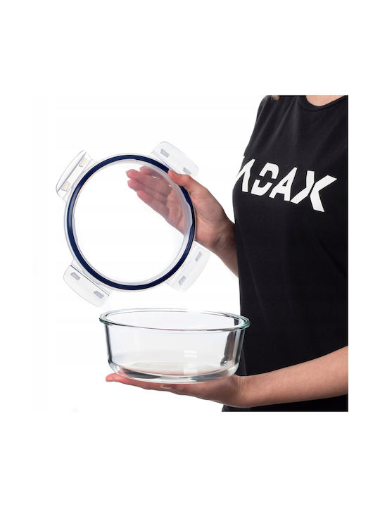 Kadax Δοχείο Φαγητού Γυάλινο Διάφανο 1.3lt