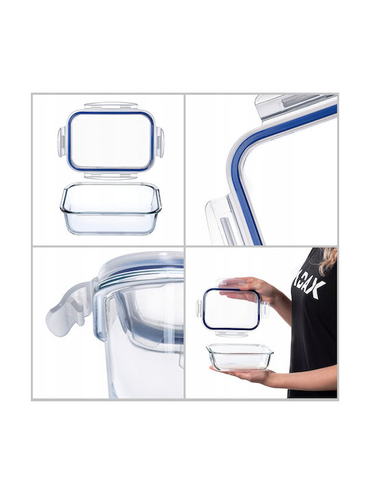 Kadax Cutie pentru Mâncare Sticlă Transparent 640ml 1buc