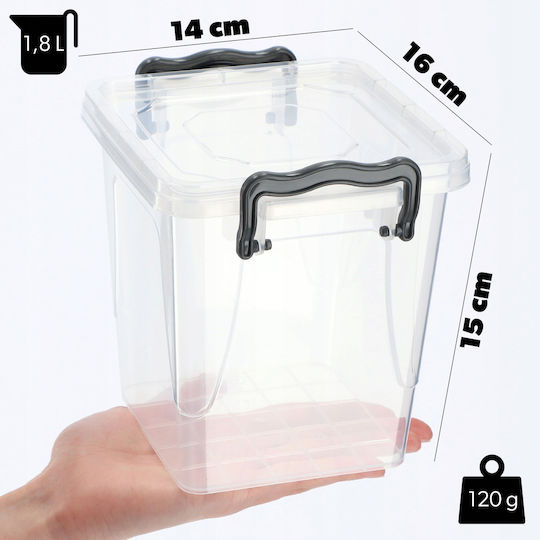 Kadax Plastic Lunch Box Transparent 1800ml