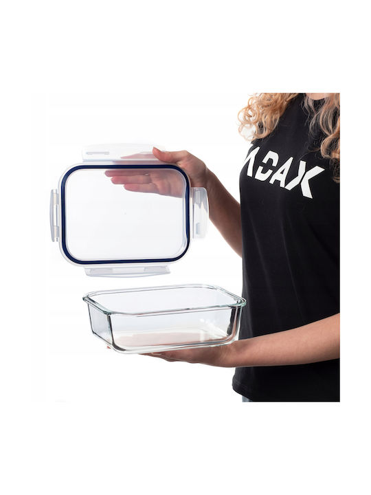 Kadax Cutie pentru Mâncare Sticlă Transparent 1520ml 1buc