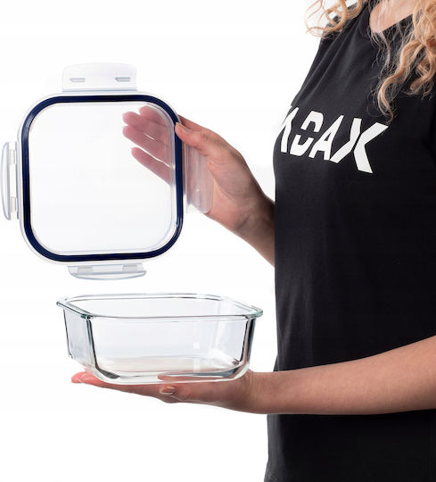 Kadax Glass Lunch Box Transparent 1100ml
