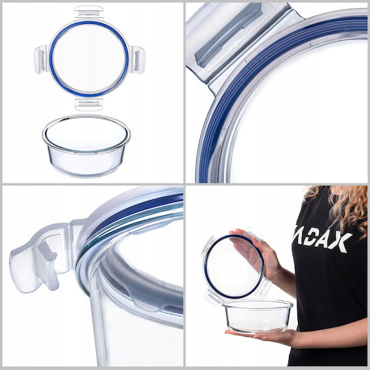 Kadax Lunchbox Glas Transparent 950ml 1Stück