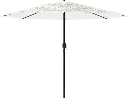Runder Metall-Garten- und Terrassen-Sonnenschirm Weiß F2.47xY2.47m