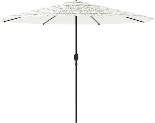 Runder Metall-Garten- und Terrassen-Sonnenschirm Weiß F2.47xY2.47m
