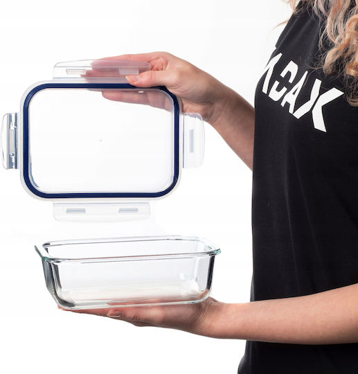 Kadax Lunchbox Glas Transparent 1040ml 1Stück
