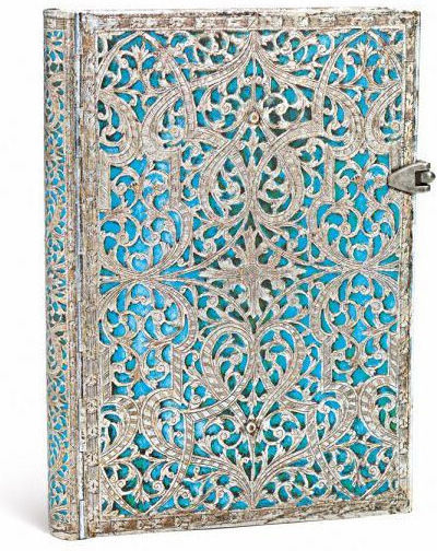 Notebook Silver Midi Maya Paperblanks 9781439725627