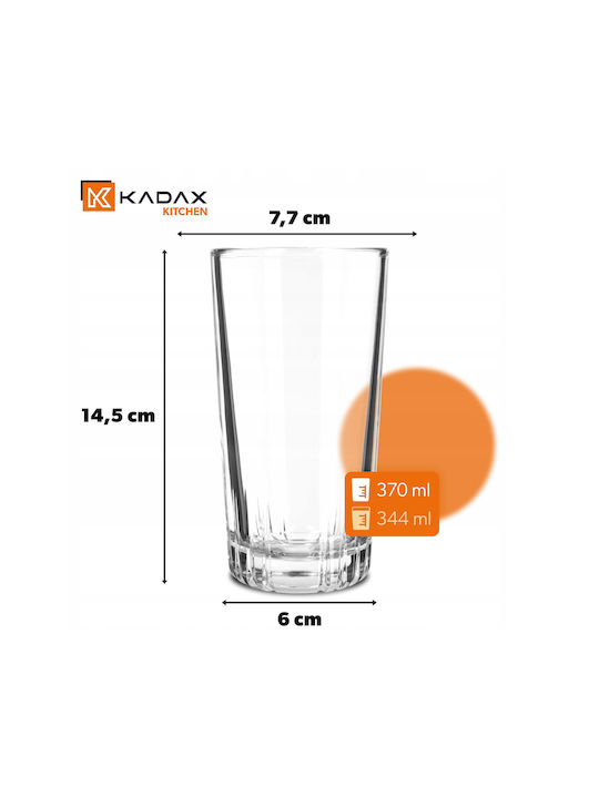 Kadax Glas Wasser aus Glas 340ml 1Stück