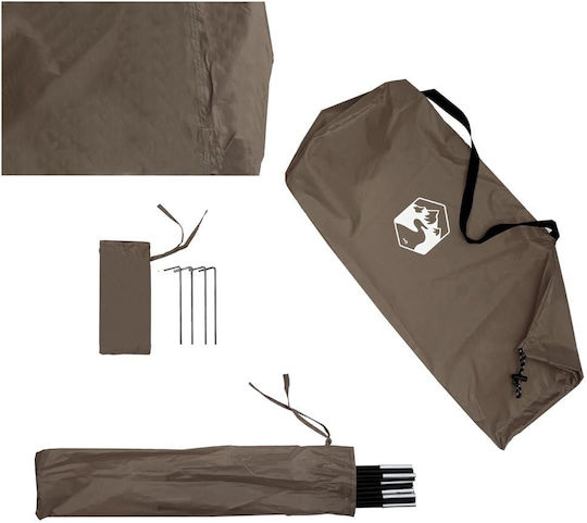 vidaXL Campingzelt Braun für 1 Person 140x140x213cm