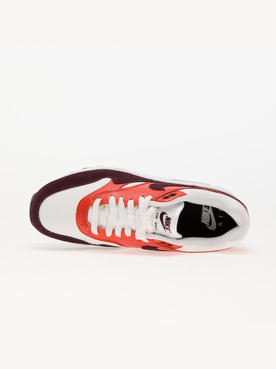 Air Max 1 Sneakers Summit White / Burgundy Crush-picante Red