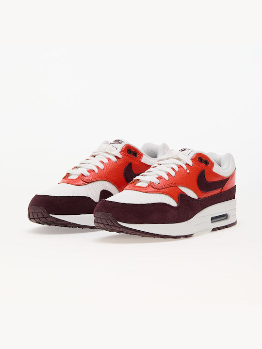 Air Max 1 Sneakers Summit White / Burgundy Crush-picante Red