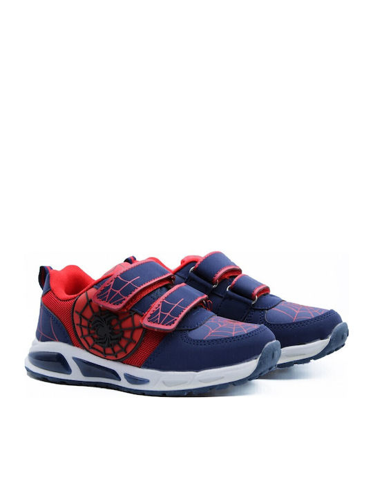 Παιδικά Sneakers με Σκρατς & Φωτάκια Μπλε