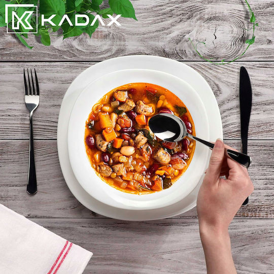 Kadax Teller Suppe Platz Weiß 23x23cm
