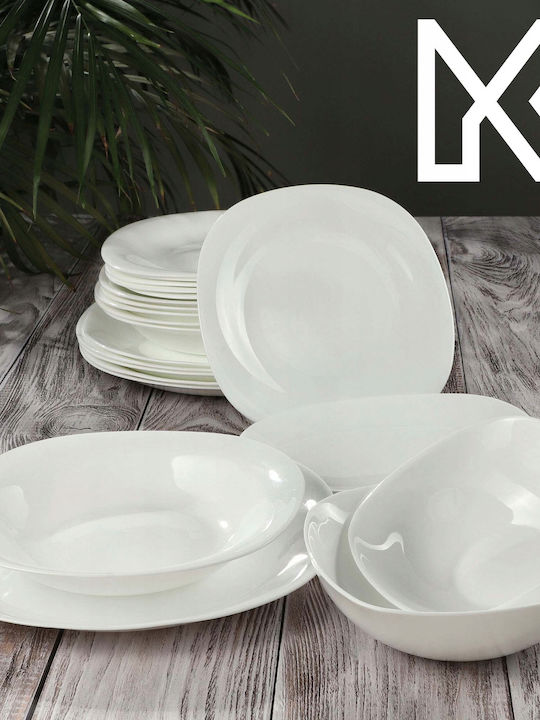 Kadax Teller Untiefe Platz Weiß 20x21cm