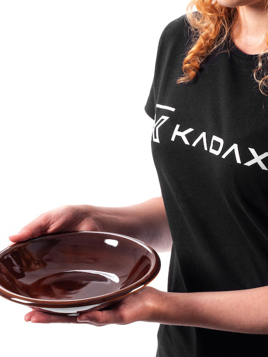 Kadax Teller Suppe Keramik Braun mit Durchmesser 23cm