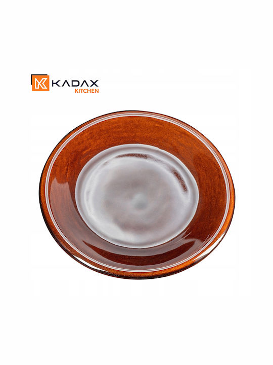 Kadax Plate Soup Ceramic Brown with Diameter 19cm 4pcs