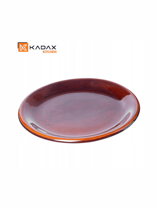 Kadax Teller Suppe Keramik Braun mit Durchmesser 24cm