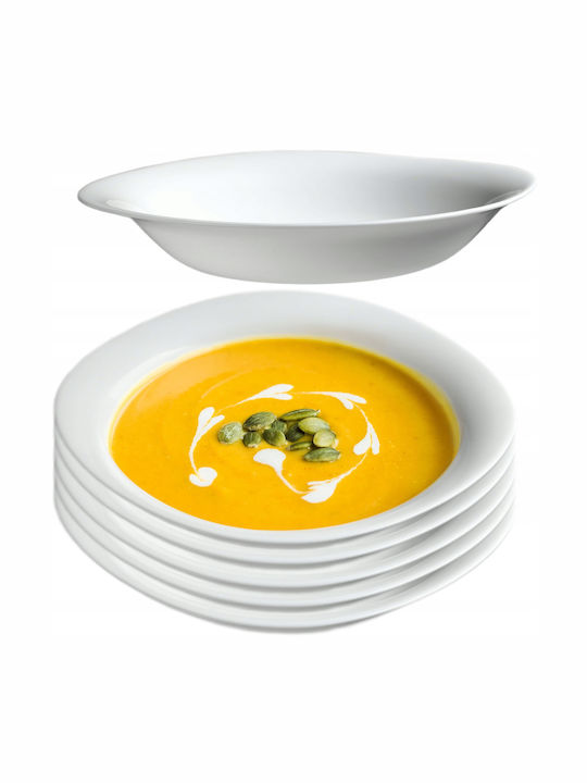 Kadax Plate Soup Oval White 23x23cm 6pcs