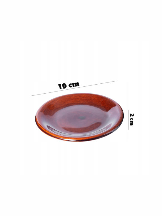 Kadax Plate Soup Ceramic Brown with Diameter 19cm 4pcs