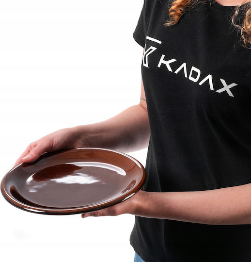 Kadax Plate Soup Ceramic Brown with Diameter 24cm 6pcs