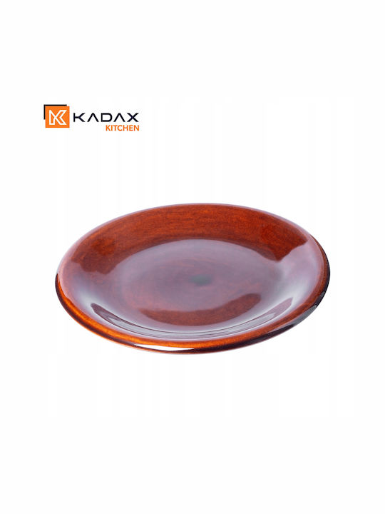 Kadax Plate Soup Ceramic Brown with Diameter 19cm 4pcs