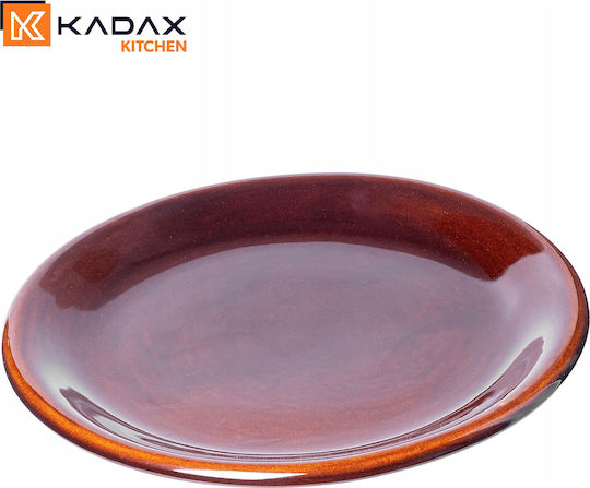 Kadax Πιάτο Βαθύ Κεραμικό Καφέ με Διάμετρο 24cm 2τμχ
