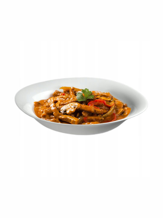 Kadax Teller Suppe Weiß mit Durchmesser 23cm 3Stück