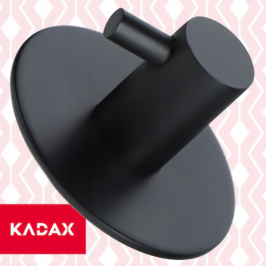 Kadax Кука Баня Единично с винтове Inox Черен