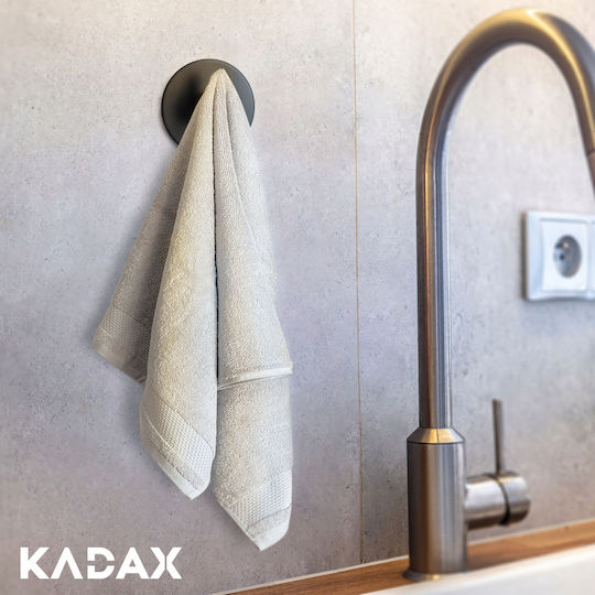 Kadax Кука Баня Единично с винтове Inox Черен