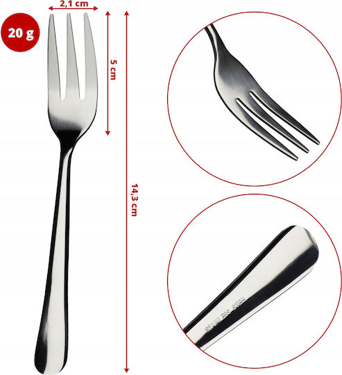 Kadax Gabel-Set Tabelle Edelstahl Gray 3Stück