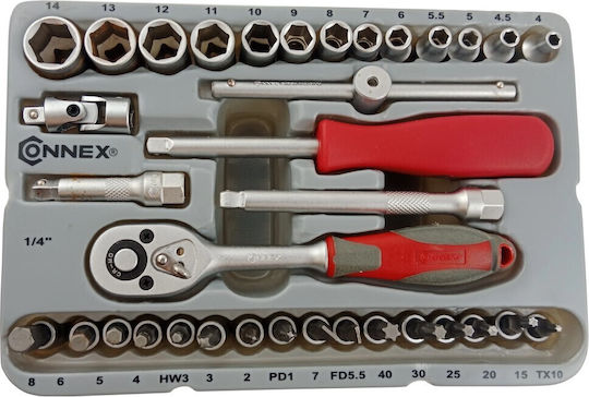 Connex Set Ratchet 1\4" 35pcs