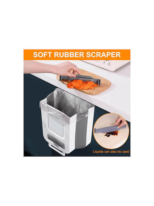 Go Clever Coș de Gunoi Plastic pentru Dulap Gri 10lt 1buc
