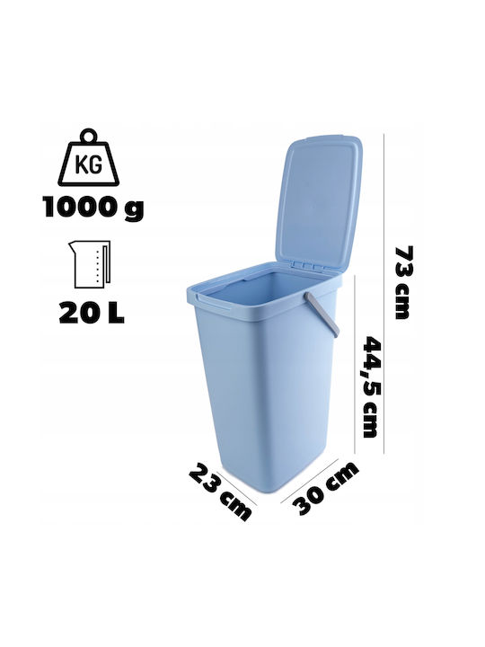 Kadax Coș de Reciclare Plastic Albastru 20lt 1buc