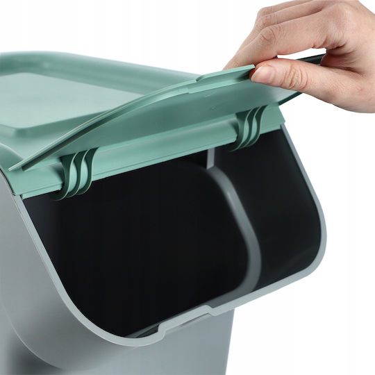 Kadax Coș de Gunoi Plastic Gri 25lt 1buc