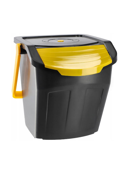 Kadax Kadax Recycling Waste Bin Plastic Push Black 25lt