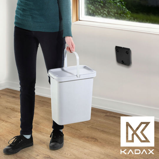 Kadax Waste Bin for Cabinet Plastic Grey 12lt