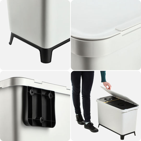 Kadax Κάδος Απορριμμάτων για Ντουλάπι Πλαστικός Γκρι 12lt