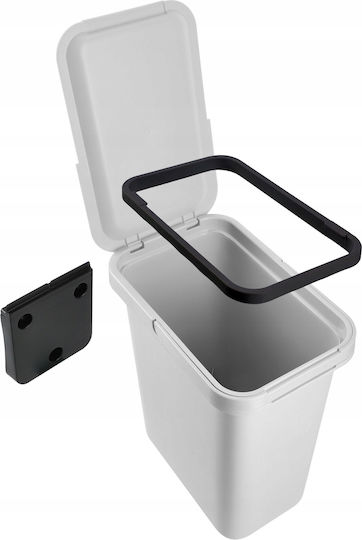 Kadax Waste Bin for Cabinet Plastic Grey 12lt