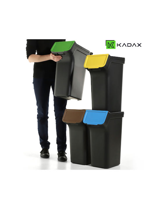 Kadax Κάδος Ανακύκλωσης Πλαστικός Μαύρος 25lt