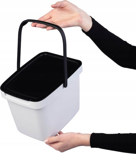 Kadax Coș de Gunoi Plastic Gri 6lt 1buc