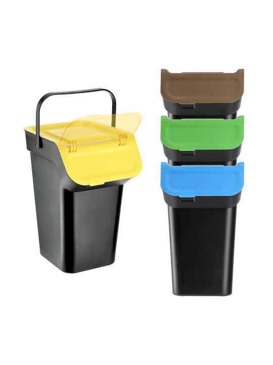Kadax Coș de Gunoi Plastic Negru 25lt 1buc