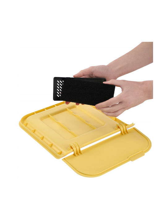 Kadax Coș de Gunoi Plastic Negru 25lt 1buc