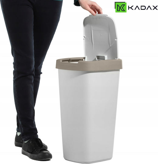 Kadax Кошче Отпадъци Пластмасов Бял 25лт 1бр