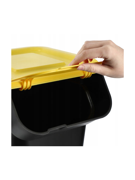 Kadax Coș de Gunoi Plastic Negru 25lt 1buc