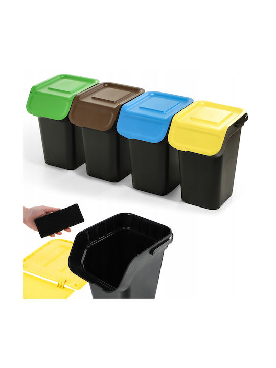 Kadax Coș de Gunoi Plastic Negru 25lt 1buc