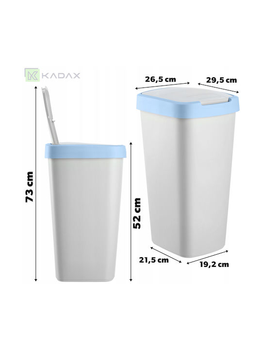 Kadax Waste Bin Waste Plastic White 25lt 1pcs