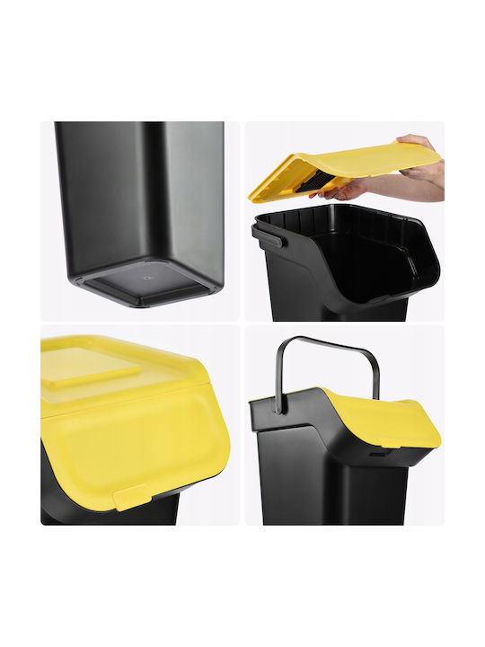 Kadax Coș de Gunoi Plastic Negru 25lt 1buc
